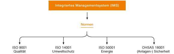 Normen des Integrierten Managementsystems (Grafik)
