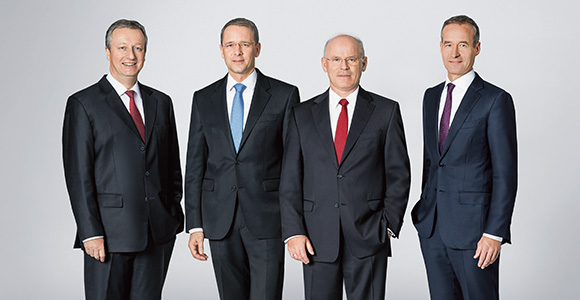 Der Vorstand: Auguste Willems, Dr. Christian Hartel, Dr. Rudolf Staudigl, Dr. Tobias Ohler (Foto)