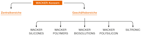 Unternehmensstruktur von WACKER (Grafik)