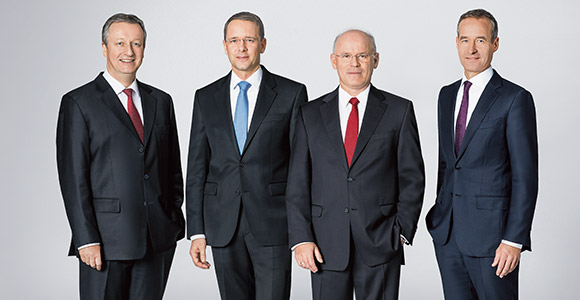 Der Vorstand: Auguste Willems, Dr. Christian Hartel, Dr. Rudolf Staudigl, Dr. Tobias Ohler (Foto)